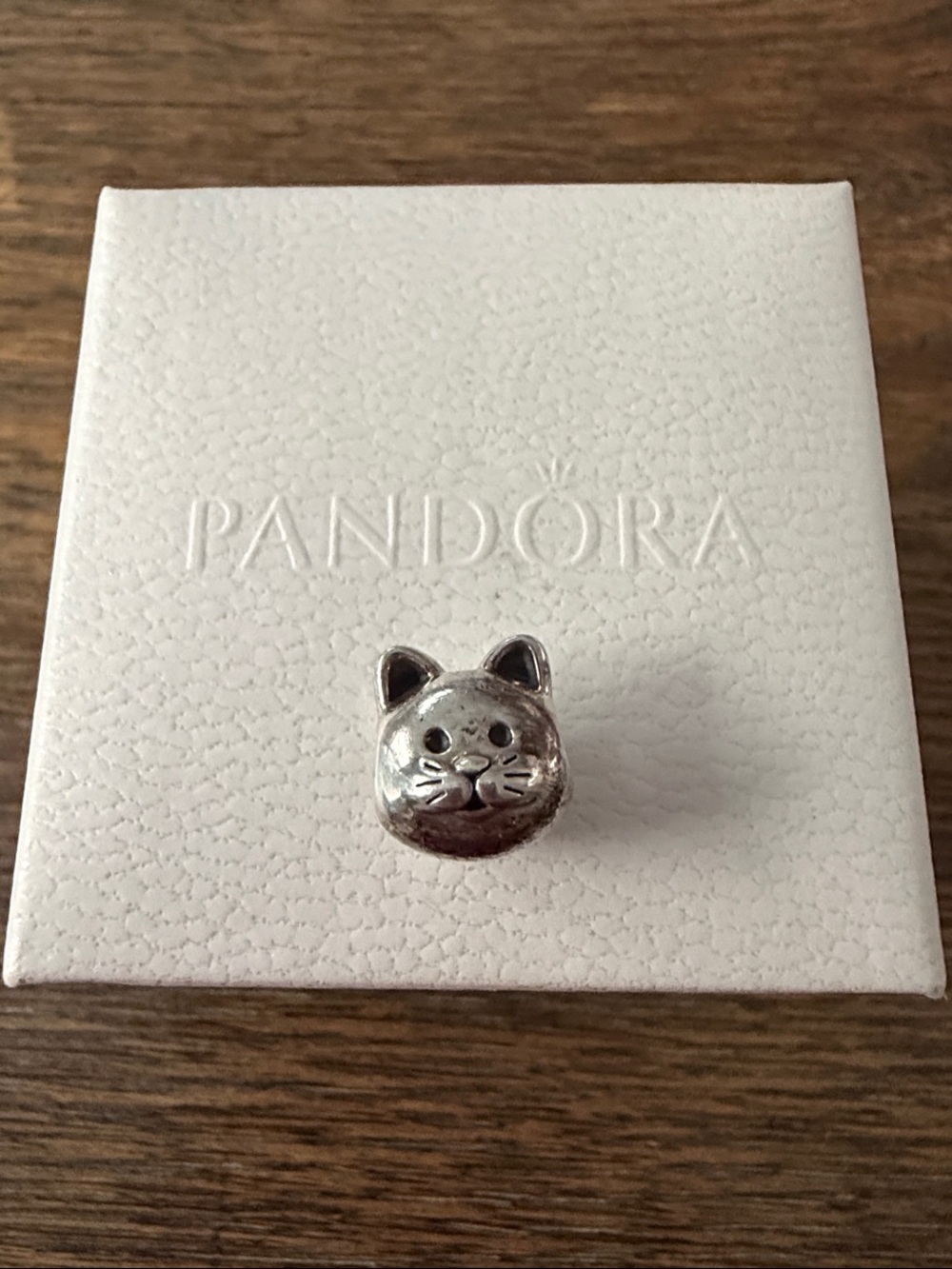 Pandora Silver Cat Face Charm - Silver